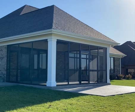 Custom-built screen room by ACE Fence & Deck
